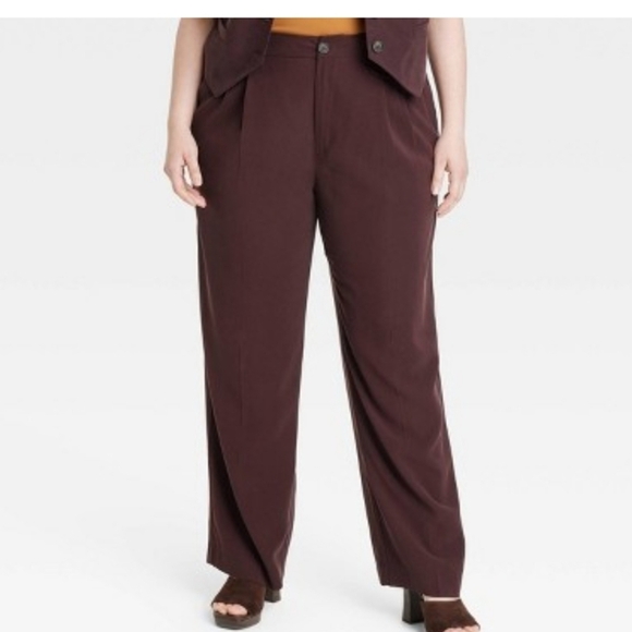A New Day Wide Leg High Rise Relaxed Hip & Thigh Pants - Picture 1 of 14